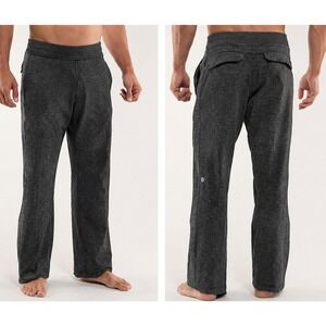 Lululemon Kung Fu Pant Straight Leg Yoga Sweatpants Heather Charcoal Gray Medium